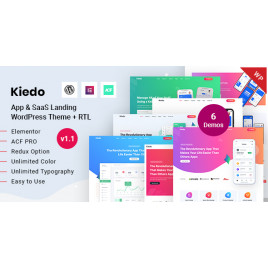 Kiedo - Uygulama ve SaaS Açılışı WordPress Teması