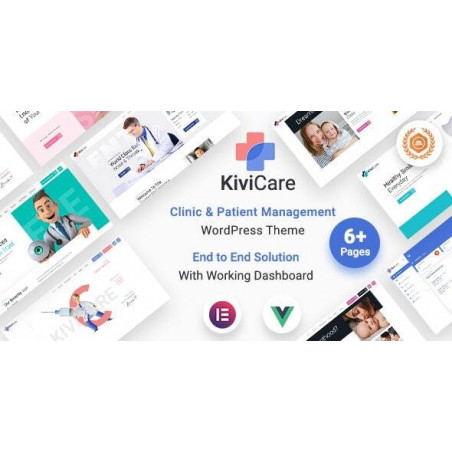 KiviCare - Tıbbi Klinik ve Hasta Yönetimi WordPress Teması
