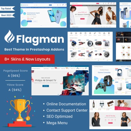 Flagman - Elektronik ve Moda, Yiyecek, Araba, Spor, Sanat Şablonu