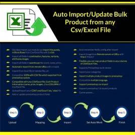 Herhangi bir Csv / Excel File Pro Modülünden Toplu Ürünü İçe Aktarın / Güncelleyin
